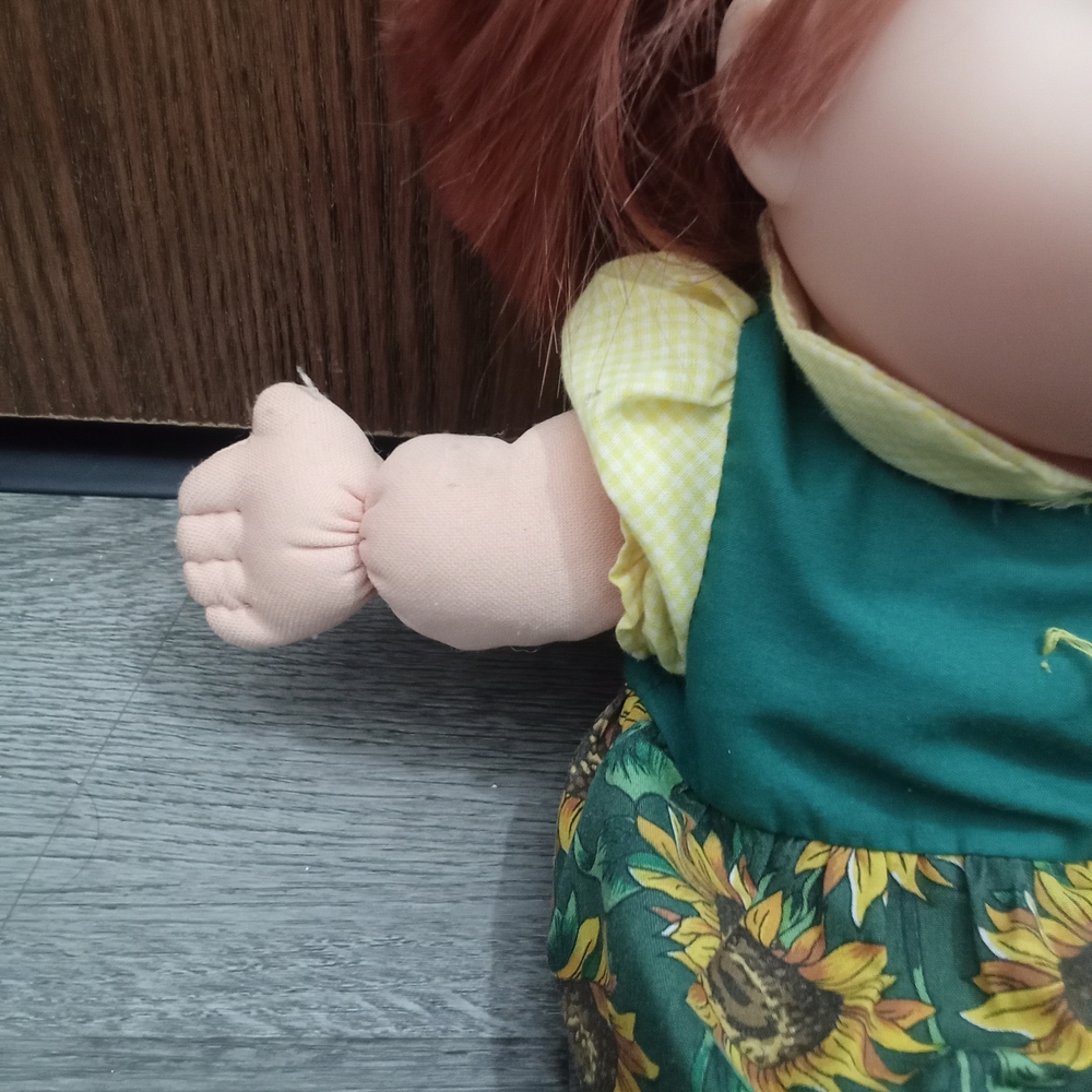 Cabbage Patch Kids Vintage Sunflower Dress Doll with Auburn Hair - Picture 4 of 7